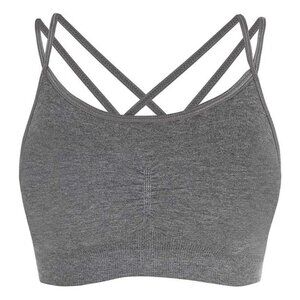 SWEATY BETTY Brahma Padded Yoga Bra, Grey, Size Large